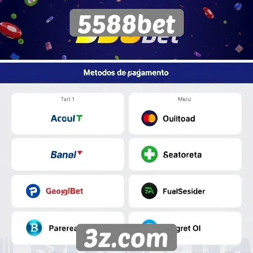 5588bet: métodos de pagamento disponíveis