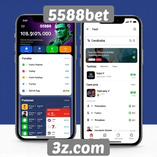 Interface do usuário no site 5588bet
